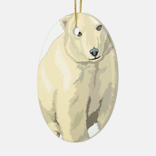Beer van Cudly Polar Keramisch Ornament (Links)