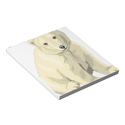 Beer van Cudly Polar Notitieblok (Schuin)