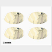 Beer van Cudly Polar Ovale Sticker (Vel)