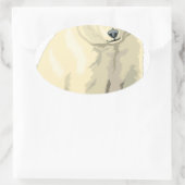 Beer van Cudly Polar Ovale Sticker (Tas)