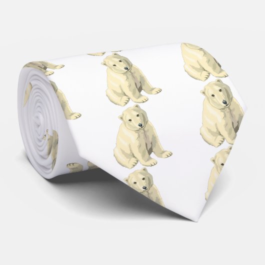 Beer van Cudly Polar Stropdas (Opgerold)