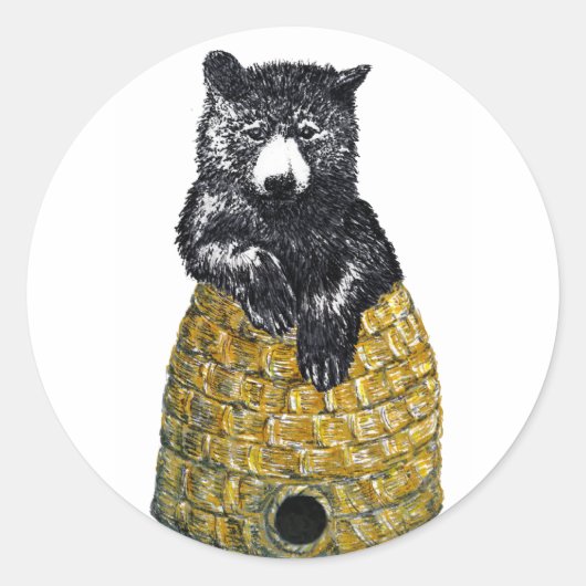 beer van de bijenkorf ronde sticker (Voorkant)