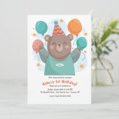 Beer van de Birthday met uitnodiging tot het indie (Staand voorkant)