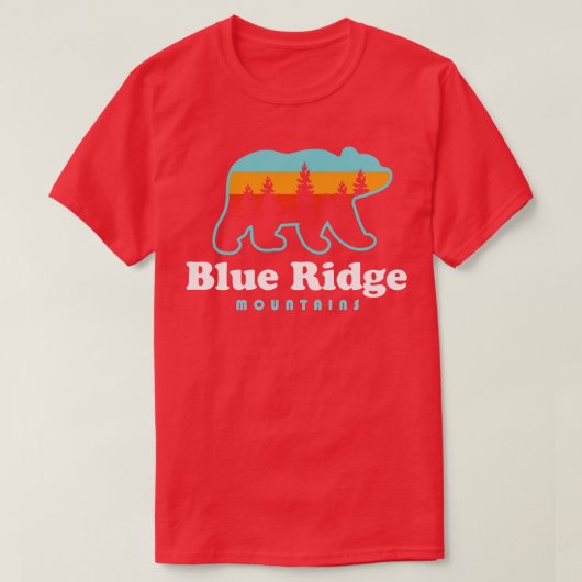 Beer van de blauwe Ridge-bergen die bergen oproept T-shirt (Design voorkant)
