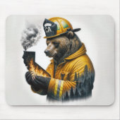 Beer van de brandweer van Californië Muismat (Voorkant)