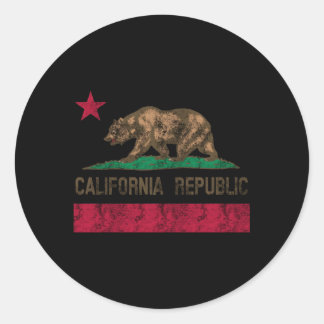 Beer van de Californische vlag Ronde Sticker