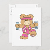 Beer van de fitness van de oefening briefkaart (Voorkant / Achterkant)