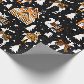 Beer van de gouden en zwarte kerstpolen van de win cadeaupapier (Hoek)