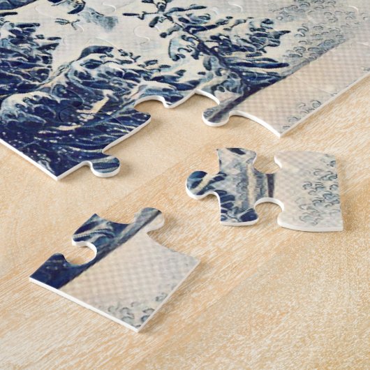 Beer van de kerstman van het Japanse golfkunstwerk Legpuzzel (Zijkant)