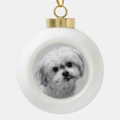 Beer van de kerstversiering van Malshi Keramische Bal Ornament (Voorkant)