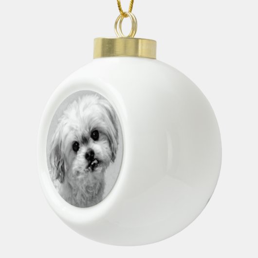 Beer van de kerstversiering van Malshi Keramische Bal Ornament (Rechts)