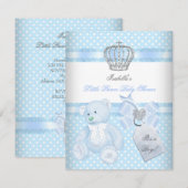 Beer van de kleine prins Baby shower Cute Boy Spot Kaart (Voorkant / Achterkant)