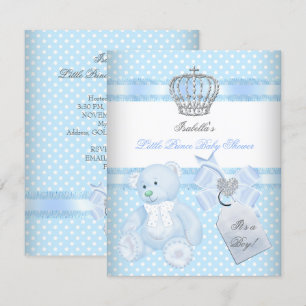Beer van de kleine prins Baby shower Cute Boy Spot Kaart
