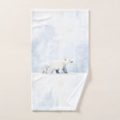 Beer van de lukrake polair bad handdoek (Handdoek)