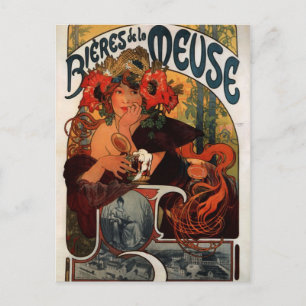 Beer van de Maas door Alphonse Mucha Briefkaart