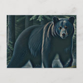 Beer van de Noordelijke Bossen (Majestic Black) Briefkaart (Voorkant)