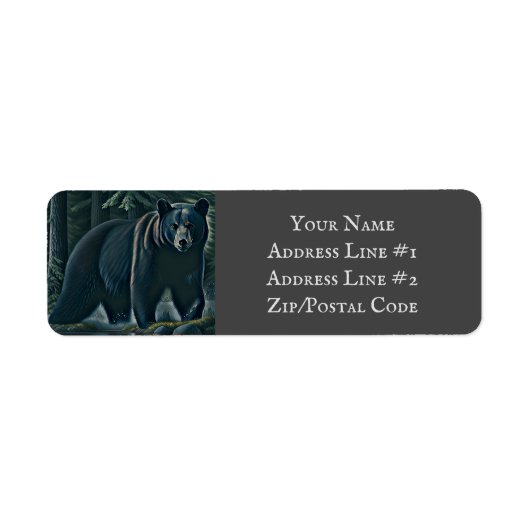 Beer van de Noordelijke Bossen (Majestic Black) Etiket (Voorkant)