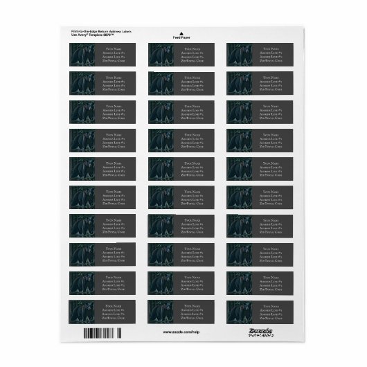 Beer van de Noordelijke Bossen (Majestic Black) Etiket (Full Sheet)