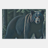 Beer van de Noordelijke Bossen (Majestic Black) Inpakpapier Vel (Voorkant 3)