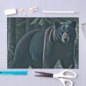 Beer van de Noordelijke Bossen (Majestic Black) Tissuepapier (Craft)