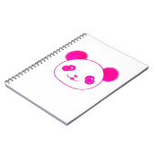 Beer van de Panda, vervormd roze Kawaii Notitieboek (Linkerzijde)