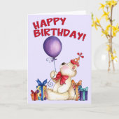 Beer van de partij - Wenskaart Kaart (Gele Bloem)