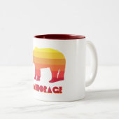 Beer van de regenboog van de Anchorage Alaska Tweekleurige Koffiemok (Voorkant rechts)