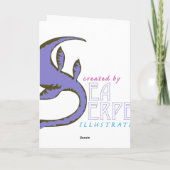 Beer van de Skiing Polar Feestdagen Kaart (Achterkant)