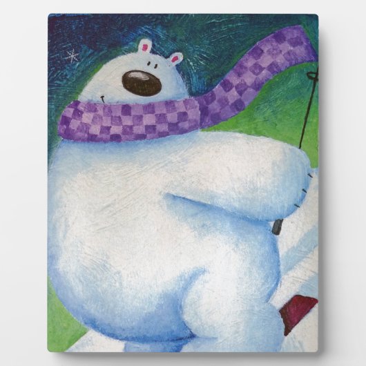 Beer van de Skiing Polar Fotoplaat (Voorkant)