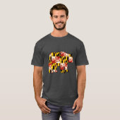 Beer van de vlag van Wood Maryland T-shirt (Voorkant volledig)