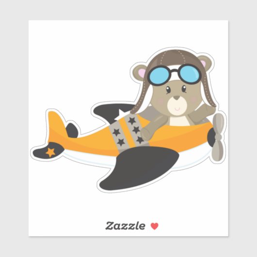 Beer van de vlieger, Beer van de piloot, Beer van  Sticker (Vel)