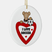 Beer van de Voetbal T-shirts en cadeautjes Keramisch Ornament (Rechts)