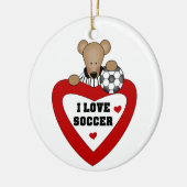 Beer van de Voetbal T-shirts en cadeautjes Keramisch Ornament (Links)