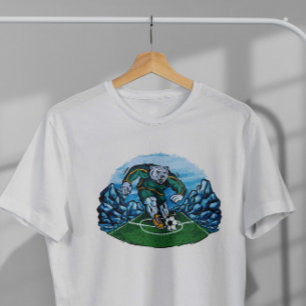 Beer van de voetbalpolara t-shirt