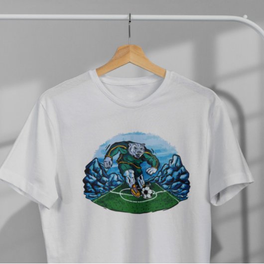 Beer van de voetbalpolara t-shirt