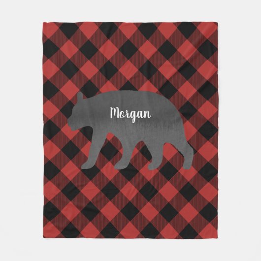 Beer van de Waterverf van de Buffalo Gepersonalise Fleece Deken (Voorkant)