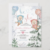 Beer van de winter kaart (Voorkant)