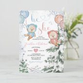 Beer van de winter kaart (Staand voorkant)