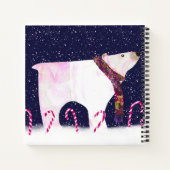 Beer van de winter met het zakboekje van koekjes notitieboek (Achterkant)