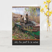 Beer van de zeemacht in de boot kaart (Gele Bloem)