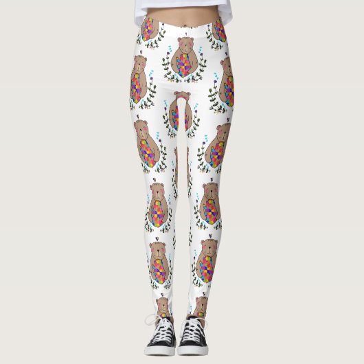 beer van florautistisch mamma leggings (Voorkant)