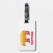 Beer van geelsteen bagagelabel (Achterkant verticaal)