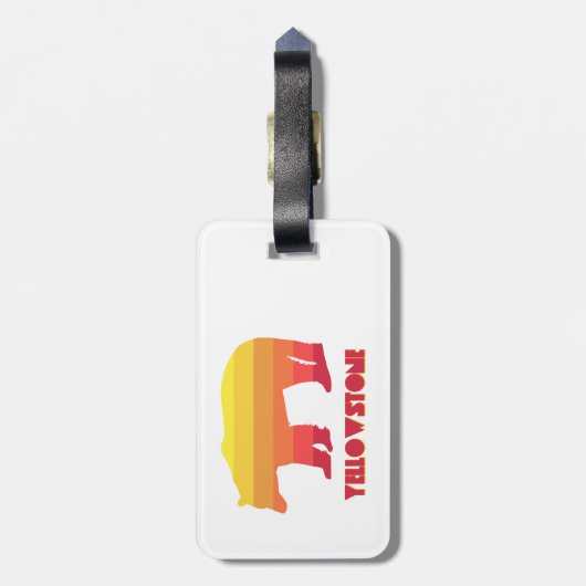 Beer van geelsteen bagagelabel (Achterkant verticaal)