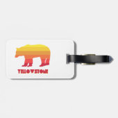 Beer van geelsteen bagagelabel (Achterkant horizontaal)