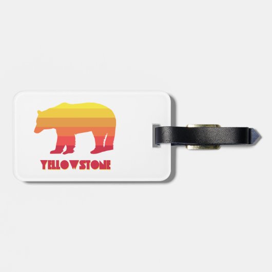 Beer van geelsteen bagagelabel (Achterkant horizontaal)