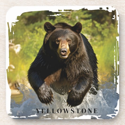 Beer van geelsteen bier onderzetter (Voorkant)