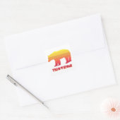 Beer van geelsteen vierkante sticker (Envelop)