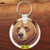 Beer van Grizlly. Honingoverval Sleutelhanger (Voorkant)