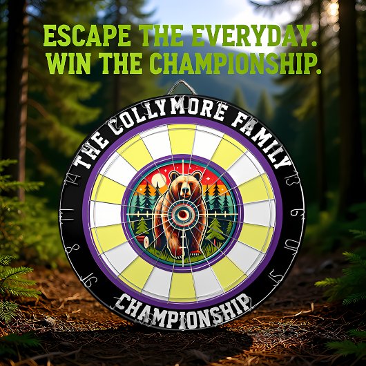 Beer van Grizzly Forest Focus Dartbord