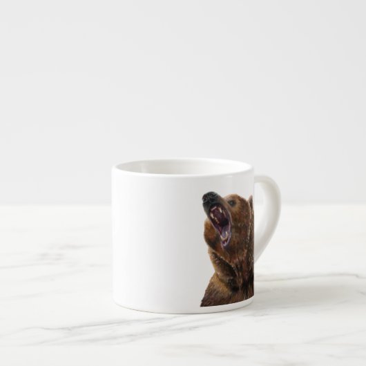 Beer van grizzly - Schilderen in acryl Espresso Kop (Voorkant rechts)